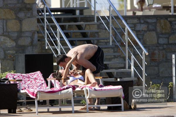 29 May 2009.  Super Middle-weight Boxer Carl Froch and girlfriend Rachel pictured at the The Marmara Hotel, Bodrum, Turkey