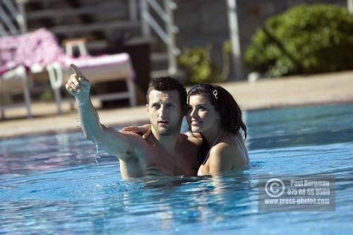 29 May 2009.  Super Middle-weight Boxer Carl Froch and girlfriend Rachel pictured at the The Marmara Hotel, Bodrum, Turkey