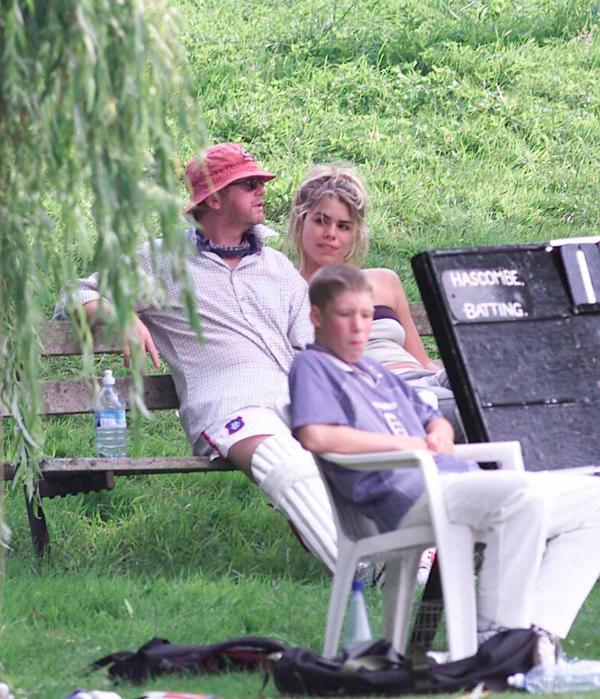 Chris Evans playing cricket for the White Horse Cricket team