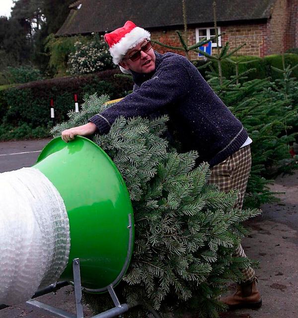 01/12/2001 -Ever wondered what Chris Evans has been doing since being sacked by Virgin.  We can exclusively reveal that he has set up shop to sell Christmas trees outside his local public house in Hascombe