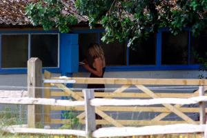 Chris Evans and Billie Gardening