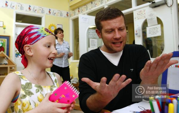 16th March 2009. 

Dermot O'Leary  with 7  year old Hannah Coultherd at the Royal Marsden Hospital In Sutton as he helps to launch a £15,000,000 appeal to build a brand new Childrens and Teenager Cancer Treatment Centre in Sutton