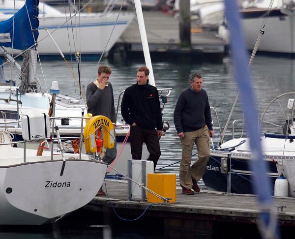 24th April 2006 HRH Prince William at the Joint Services Adventure Sailing Training Centre, Haslar Marina, Gosport, today with colleagues from the RMA Academy Sandhurst as part of their officer training  .