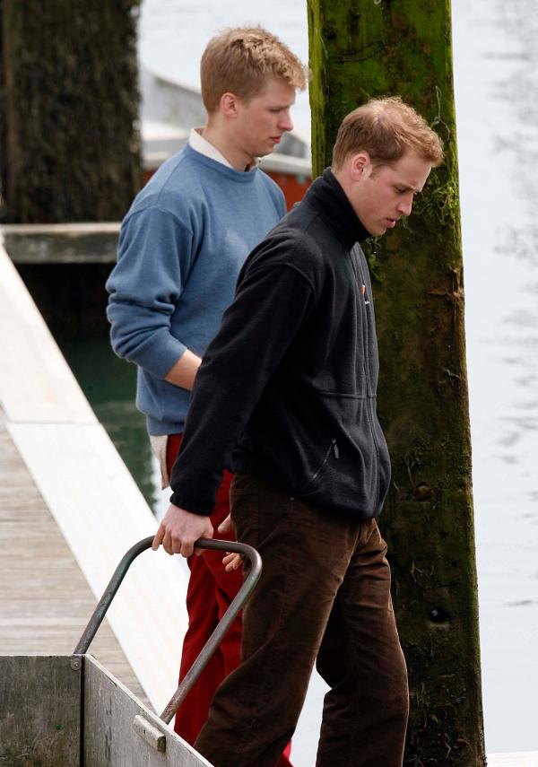 24th April 2006 HRH Prince William at the Joint Services Adventure Sailing Training Centre, Haslar Marina, Gosport, today with colleagues from the RMA Academy Sandhurst as part of their officer training  .