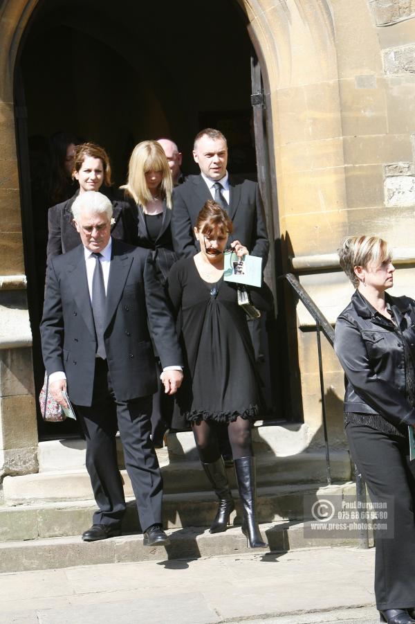 4th  April 2009
Max Clifford and partner Jo Westwood leaves Church at Jade Goody's funeral