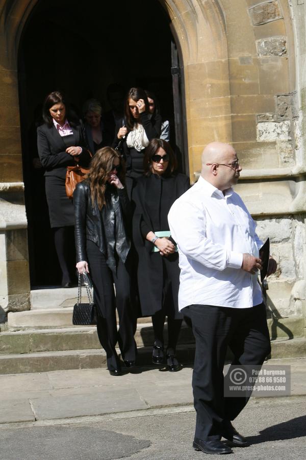 4th  April 2009
Davina McColl leaves Church at Jade Goody's funeral