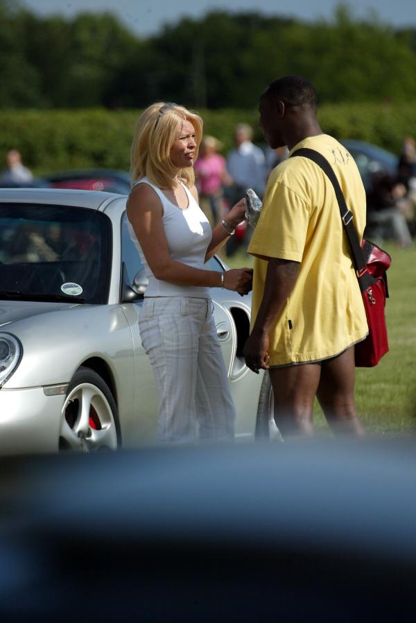 From PAUL BURGMAN-Press-Photos.com 12/06/04  - This was the only woman I saw him talk too.  The Gumball 3000 Polo Reunion Party  - (PIC PAUL BURGMAN) Contact Press-Photos.com on 07866694105