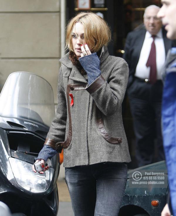 From Paul Burgman PRESS-PHOTOS.com Keira Knightly leaves  Taberna Gracci in Via Del Gracci, Rome with movie company colleagues. Press-Photos.com  No re-use, no resale.