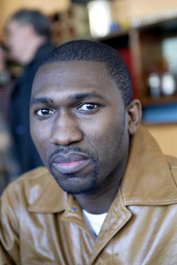 14-03-2003.  Kwame Kwei-Armah at the World Cafe in Crouch End