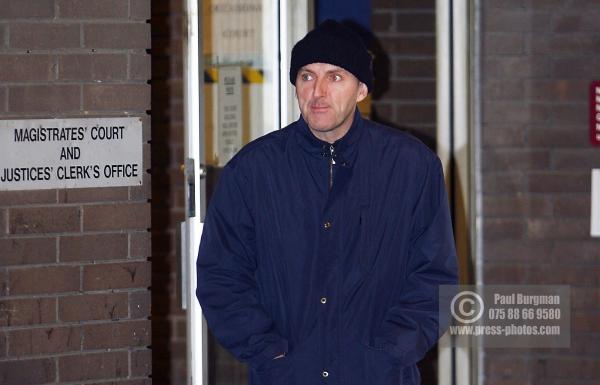 31/12/2008.  Comedian Lee Hurst leaves Guildford Magistrates Court today