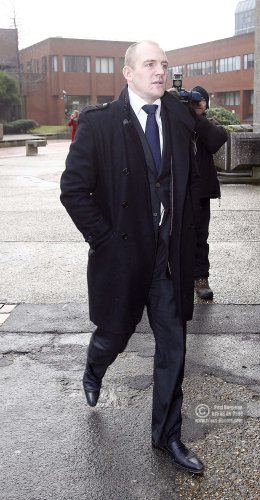 08/01/2009  Mike Tindall leaves court after being banned from Driving for Three Years for Driving with Excess Alcohol, at Reading Magistrates Court.