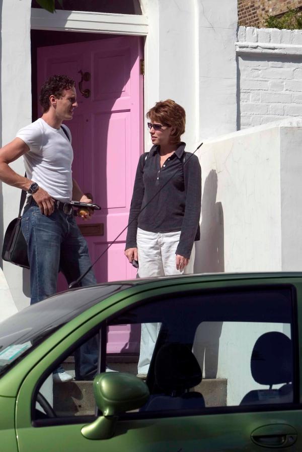 10/8/04 Natasha Kaplinsky and Dancer Boyfriend outside Natasha's house in Chiswick (Pic ©Paul Burgman) Single UK Use, No Reuse, No Resale.