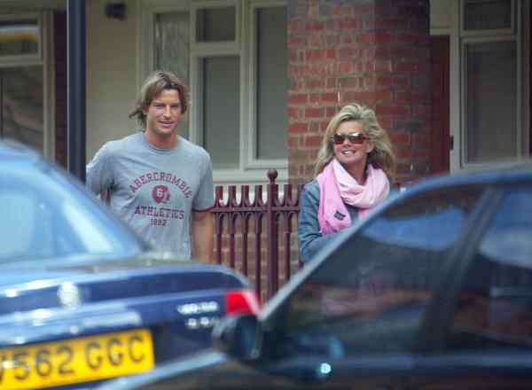 18/05/02.    Mandy Smiths HUSBAND  Ian with his Mistress (former GMTV Presenter) Sally Meen this afternoon leaving his  marital home