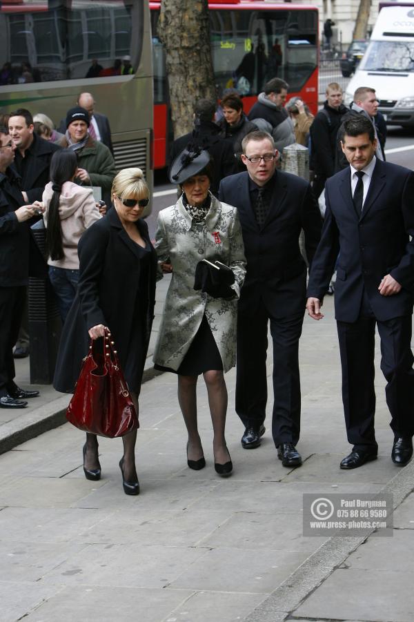 09/03/2009 Wendy Richards Funeral Arrivals.

June Brown, Letitia Dean & Ricky Groves at the Funeral of Wendy Richard at the Marylebone Parish Church in London NW1.