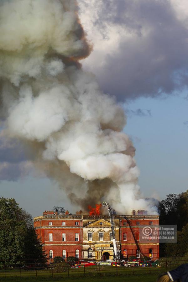 25/04/2015.  Near Guidlford Clandon House National Trust Property is in flames