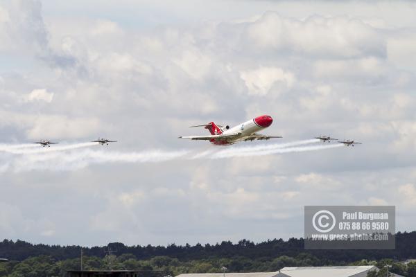16/07/2016. Farnborough International Airshow. Boeing 727-200 Oil Spill Response Aircraft with The Blades