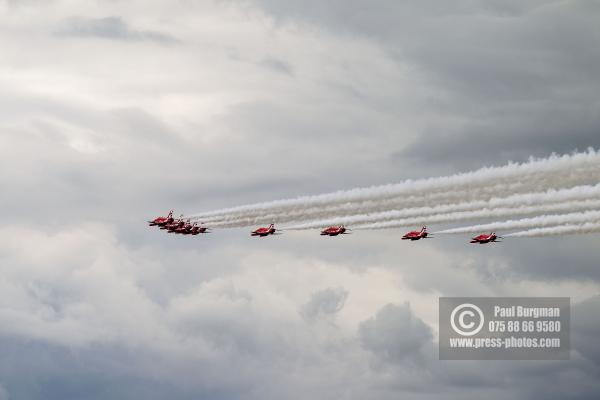 16/07/2016. Farnborough International Airshow. The Red Arrows