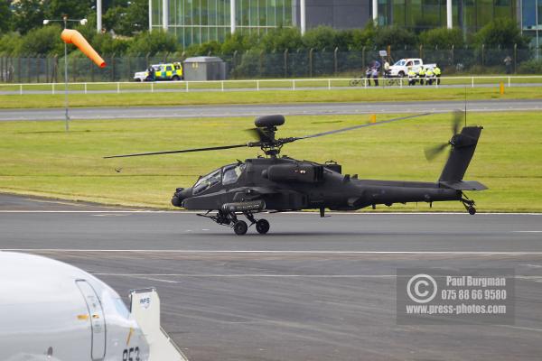 17/07/2016. Farnborough International Airshow. Boeing AH-64 Apache attack helicopter