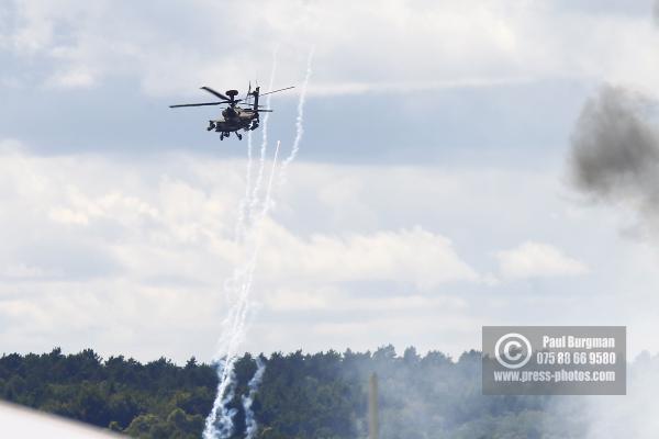 17/07/2016. Farnborough International Airshow. Boeing AH-64 Apache attack helicopter