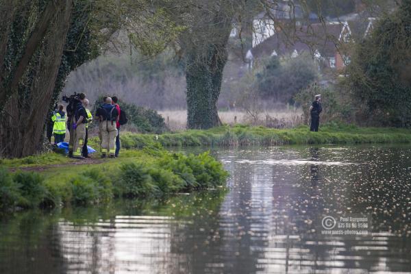 11/04/2016.Guildford. The River Wey, a body is found that may be Grant BROSTER