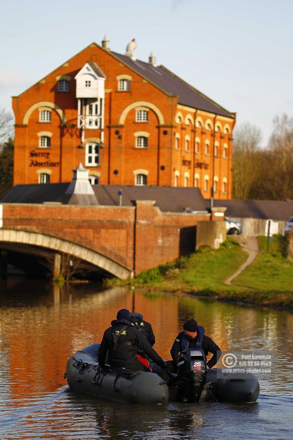 31/03/2016.Kayaker missing in River Wey named as 56-year-old Grant Broster.  Surrey Police will continue to search the River Wey for a man whose kayak overturned on Monday 28th March.