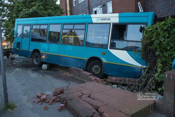 14/06/2017. Scene of car crash,Scene of a crash involving an Arriva Sinle Decker Bus & several vehicles in Woodbridge Road, Guildford