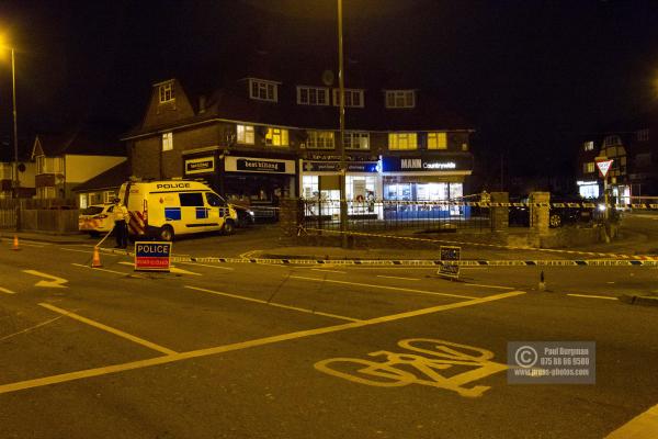 2/02/2015 Police on the scene at the Junction of Aldershot Road & Worplesdon Road, GU2 8AF