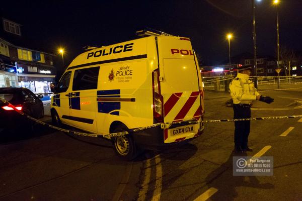 2/02/2015 Police on the scene at the Junction of Aldershot Road & Worplesdon Road, GU2 8AF