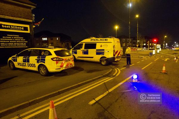 2/02/2015 Police on the scene at the Junction of Aldershot Road & Worplesdon Road, GU2 8AF