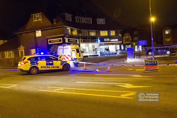 2/02/2015 Police on the scene at the Junction of Aldershot Road & Worplesdon Road, GU2 8AF