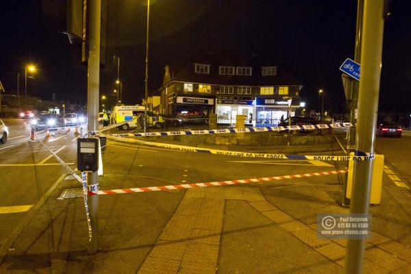 2/02/2015 Police on the scene at the Junction of Aldershot Road & Worplesdon Road, GU2 8AF