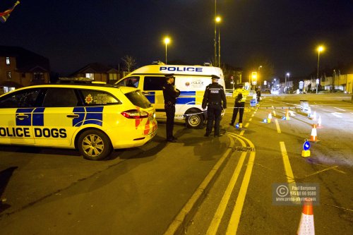 2/02/2015 Police on the scene at the Junction of Aldershot Road & Worplesdon Road, GU2 8AF