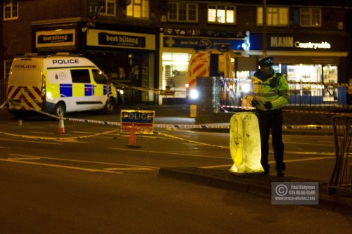 2/02/2015 Police and Forensics on the scene at the Junction of Aldershot Road & Worplesdon Road, GU2 8AF