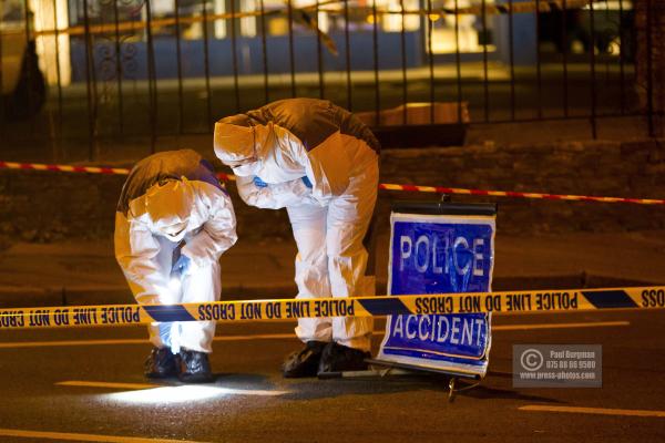 2/02/2015 Police and Forensics on the scene at the Junction of Aldershot Road & Worplesdon Road, GU2 8AF