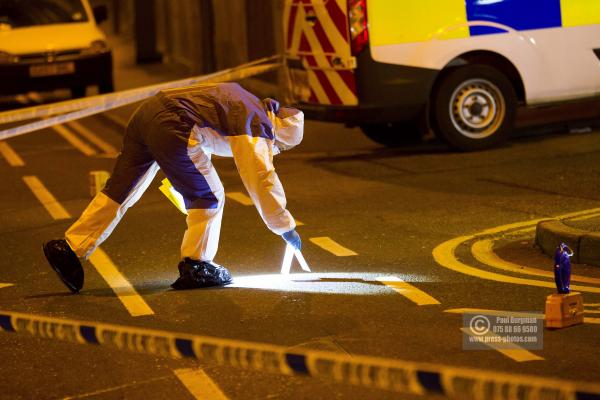 2/02/2015 Police and Forensics on the scene at the Junction of Aldershot Road & Worplesdon Road, GU2 8AF