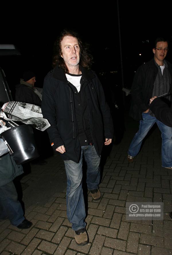 12th February 2009.  David Threlfell From Shameless arrives at a speech given by Arthur Scargill and Ricky Tomlinson  last night at the Conway Hall in London to mark the 25th Anniversary of the NUM Strike.