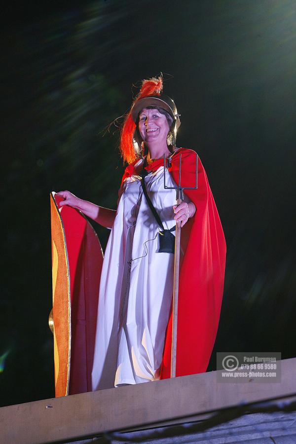 8 July 2009. Helen Barker a Medical Secretary from Chester.  On the Fourth Plinth dressed as Britannia. 0100-0200hrs
 Paul Burgman 075 88 66 9580