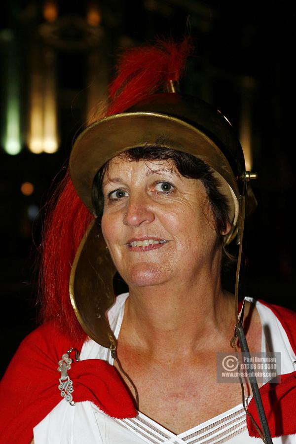 8 July 2009. Helen Barker a Medical Secretary from Chester.  On the Fourth Plinth dressed as Britannia. 0100-0200hrs
 Paul Burgman 075 88 66 9580