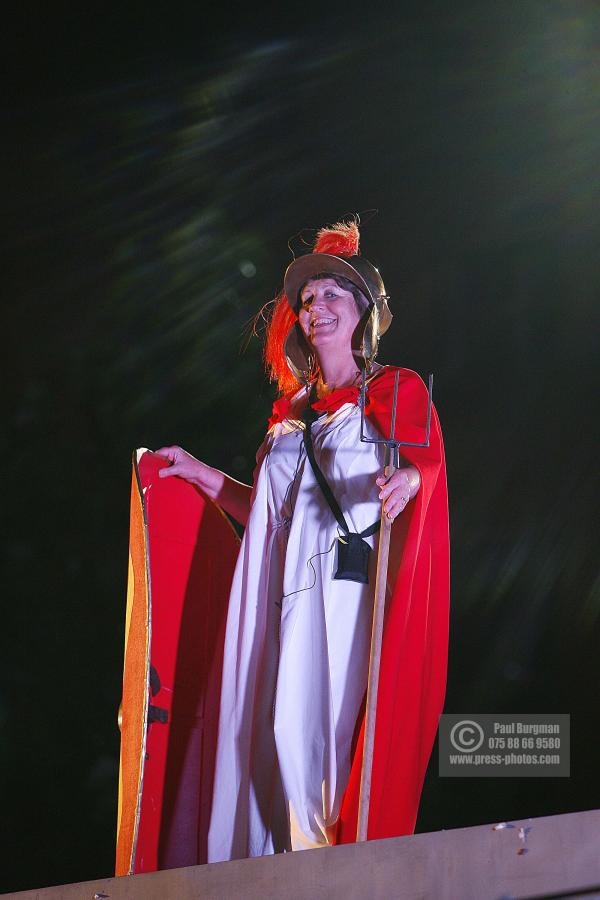 8 July 2009. Helen Barker a Medical Secretary from Chester.  On the Fourth Plinth dressed as Britannia. 0100-0200hrs
 Paul Burgman 075 88 66 9580