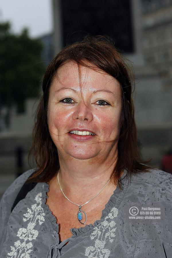 8 July 2009. Julie Kempenfrom Reading Berkshire,is an Electoral Services manager. On the fourth plinth from  0500-0600hrs
 Paul Burgman 075 88 66 9580