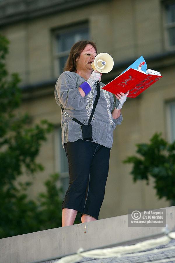 8 July 2009. Julie Kempenfrom Reading Berkshire,is an Electoral Services manager. On the fourth plinth from  0500-0600hrs
 Paul Burgman 075 88 66 9580