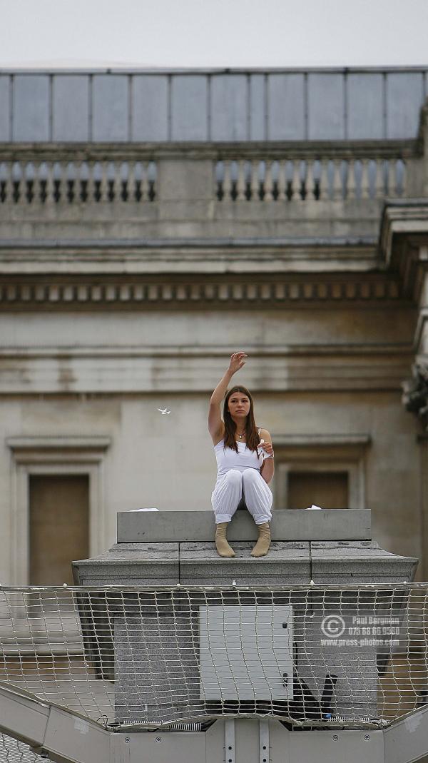 7 July 2009. Karolina Peszko on the fourth plinth 0600-0700,