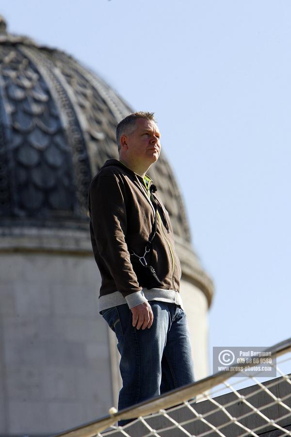 10 July 2009. 
ROBERT WALKER a B.T. Office Worker from Leicester. Who was on the Fourth Plinth from 0800hrs to 0900hrs,