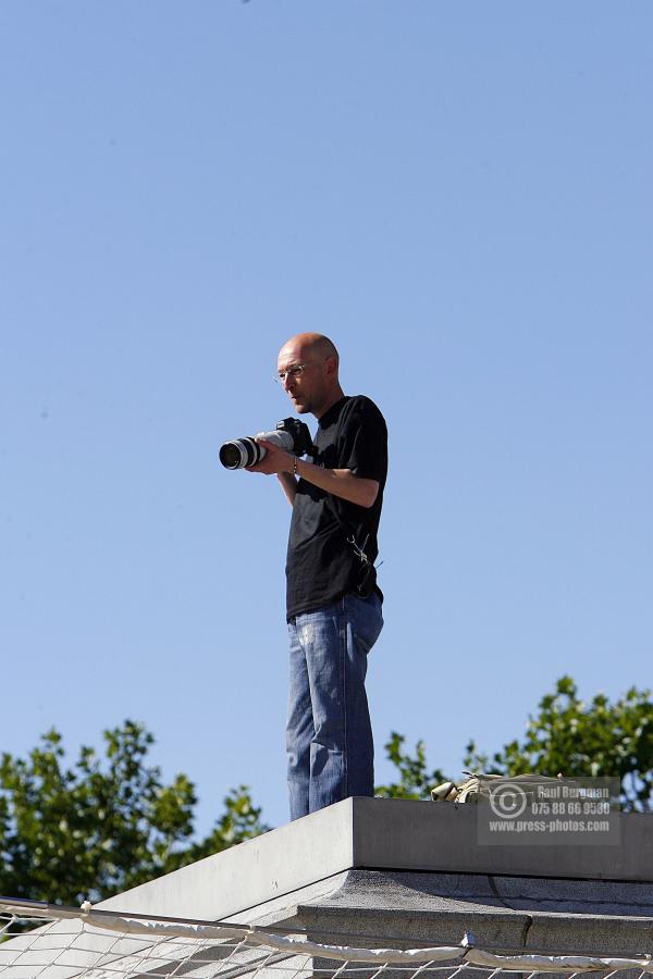 10 July 2009. 
PETER GOODBODY a Lawyer from Liverpool. Who was on the Fourth Plinth from 0900hrs to 1000hrs, used his time to photograph people and the surroundings

 Paul Burgman 075 88 66 9580