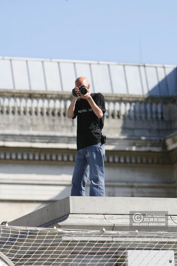 10 July 2009. 
PETER GOODBODY a Lawyer from Liverpool. Who was on the Fourth Plinth from 0900hrs to 1000hrs, used his time to photograph people and the surroundings

 Paul Burgman 075 88 66 9580