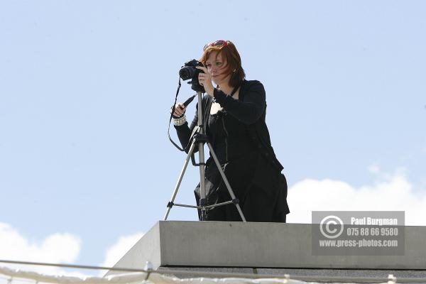 10 July 2009. 
MEREDITH BYRNE (17) a student from Gloucester. Took photographs to make a panaramic view from th eplinth, plus a stop motion video. on the Fourth Plinth from 1100hrs to 1200hrs,