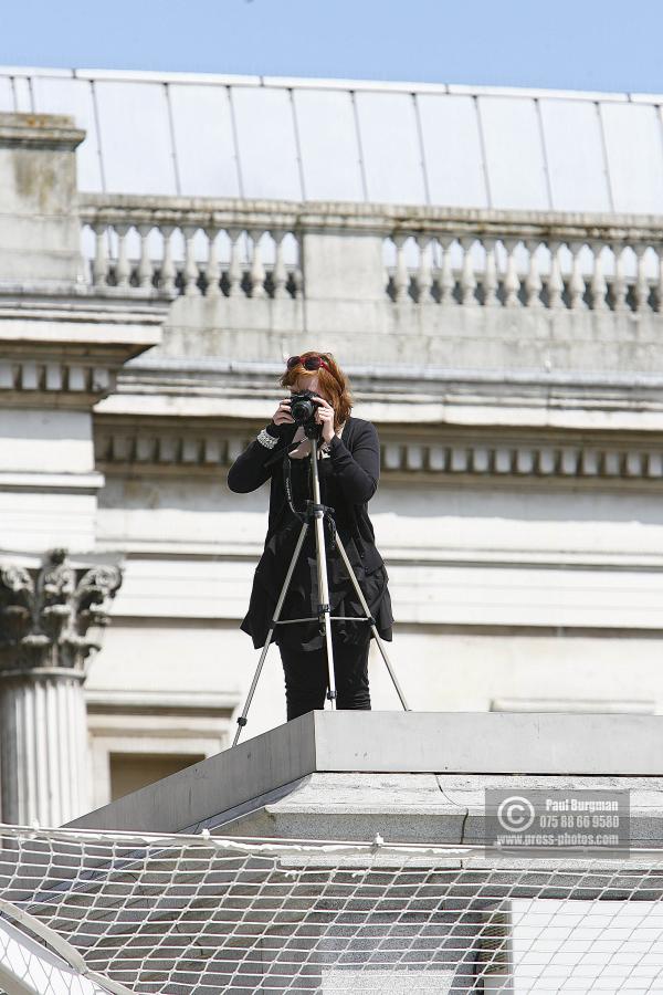10 July 2009. 
MEREDITH BYRNE (17) a student from Gloucester. Took photographs to make a panaramic view from th eplinth, plus a stop motion video. on the Fourth Plinth from 1100hrs to 1200hrs,