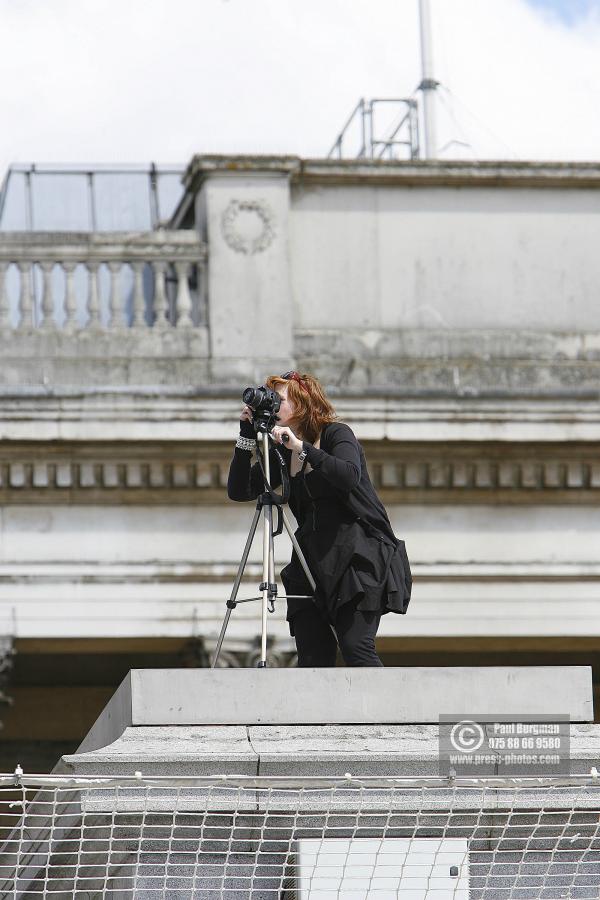 10 July 2009. 
MEREDITH BYRNE (17) a student from Gloucester. Took photographs to make a panaramic view from th eplinth, plus a stop motion video. on the Fourth Plinth from 1100hrs to 1200hrs,