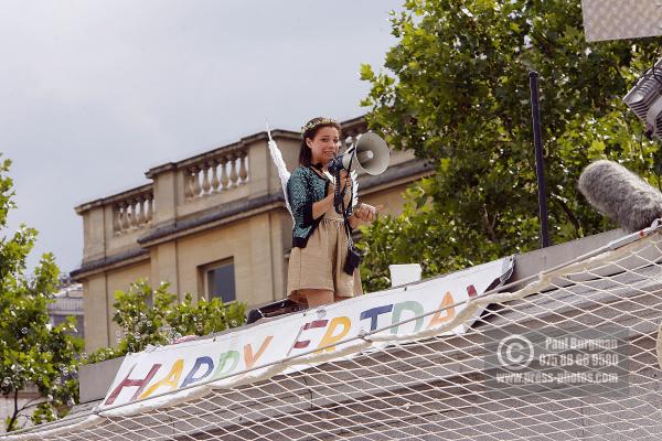 10 July 2009. 
MIA LEWIS (17) an Art Student from Southwoodford on the Fourth Plinth from 1600hrs to 1700hrs, 

 Paul Burgman 075 88 66 9580