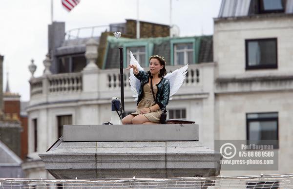 10 July 2009. 
MIA LEWIS (17) an Art Student from Southwoodford on the Fourth Plinth from 1600hrs to 1700hrs, 

 Paul Burgman 075 88 66 9580